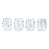 Chefanie Stemless Blue Dot Glasses (4)| Glassware