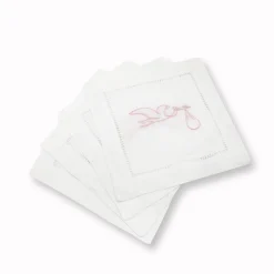 Chefanie Stork Cocktail Napkins (4)| Cocktail Napkins
