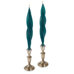 Chefanie Teal Feather Candles (2)| Candles