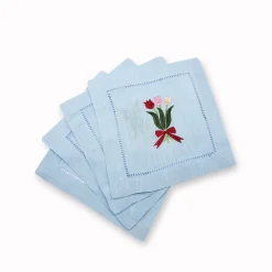 Chefanie Tulip Cocktail Napkins (4)| Cocktail Napkins