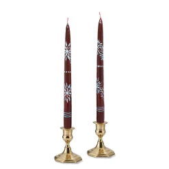 Chefanie Turquoise Charm Painted Tapers (2)| Candles
