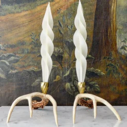 Chefanie White Feather Candles (2)| Candles
