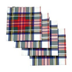 Chefanie White Plaid Napkins (4)| Dinner Napkins