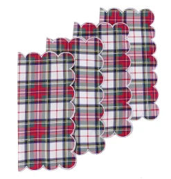 Chefanie White Plaid Napkins (4)| Dinner Napkins
