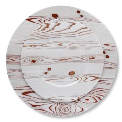 Chefanie White Wood Dinner Plate| Plates
